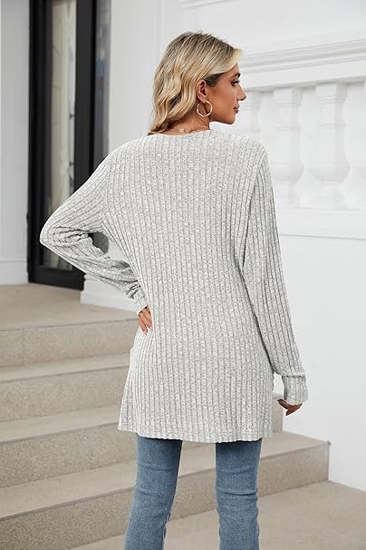 Cozy Chic Open Front Knit Cardigan