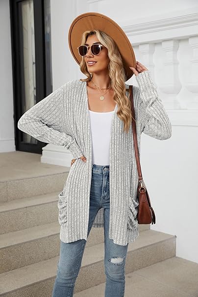 Cozy Chic Open Front Knit Cardigan