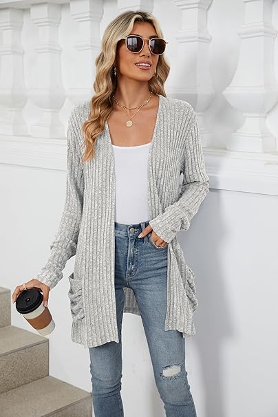 Cozy Chic Open Front Knit Cardigan